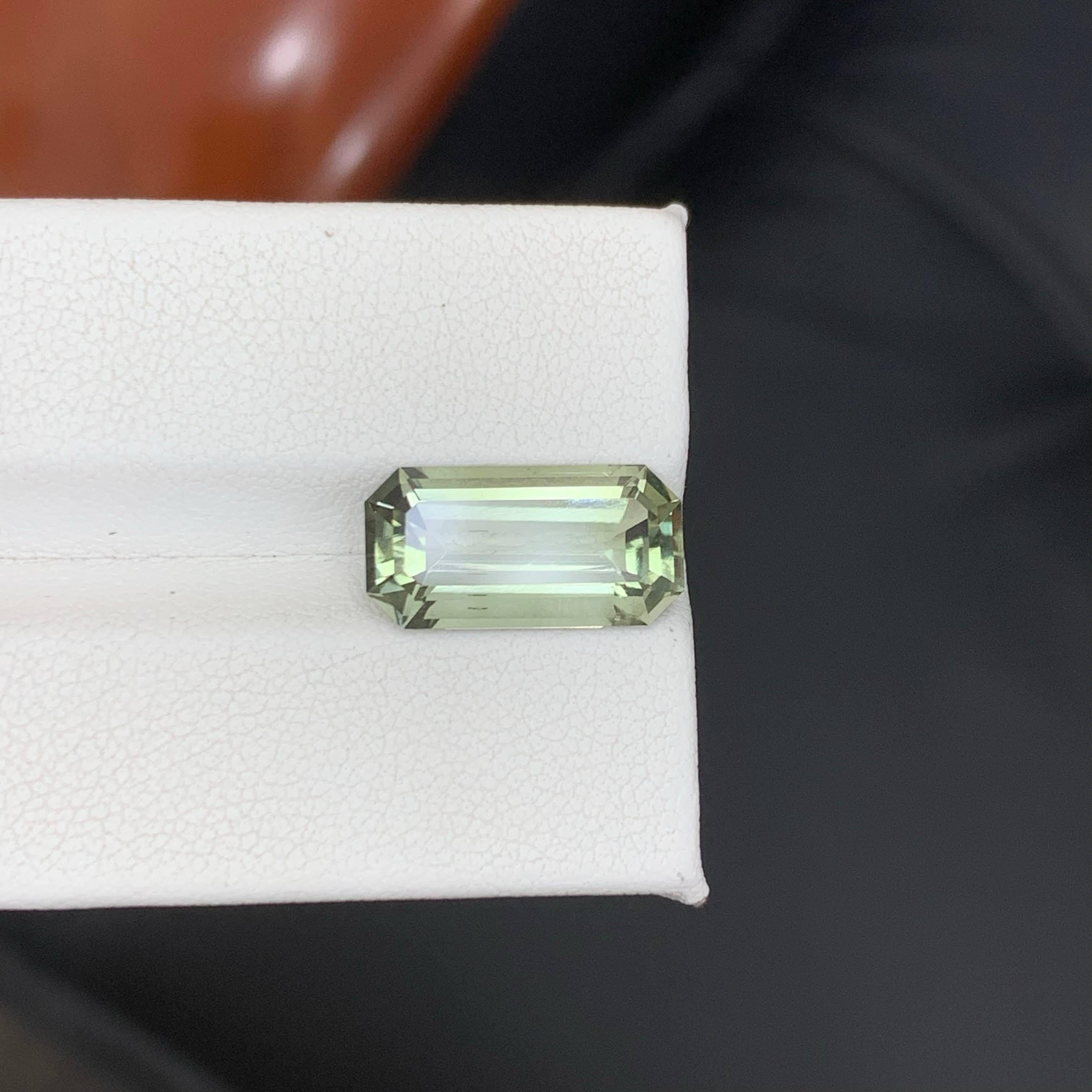 5,00 Karat Natürlicher loser grünlicher Amethyst Stein Smaragd Schliff Afrikanischer Edelstein (Moderne) im Angebot