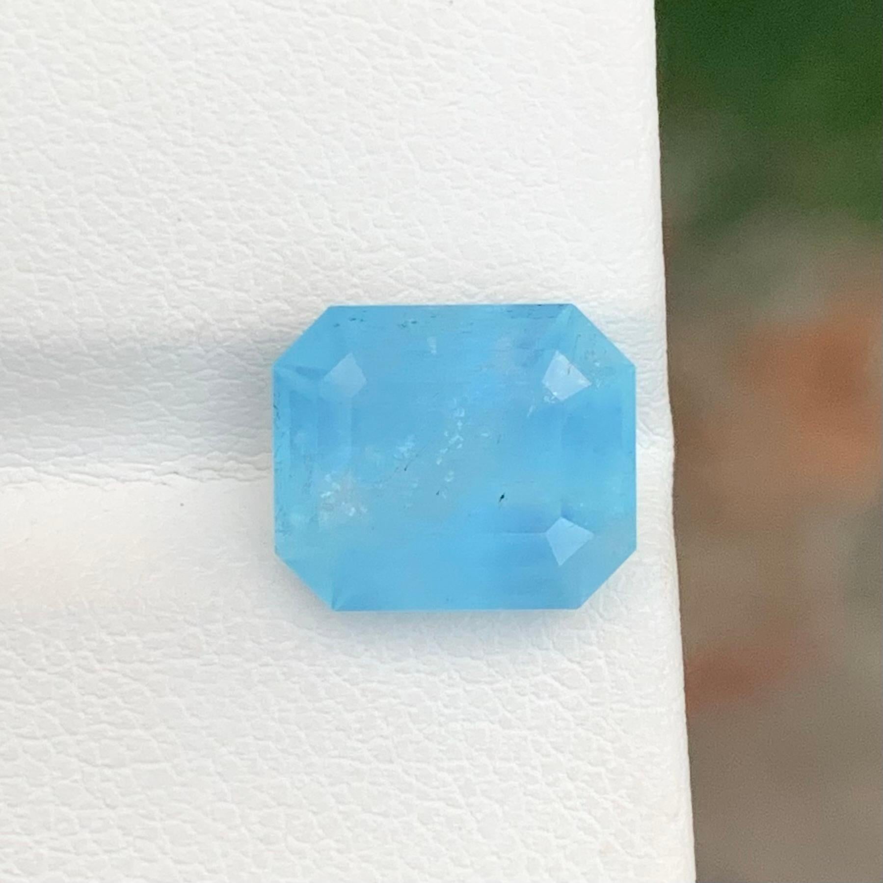 Columbia Blue Color 5.00 Carat Natural Loose Aquamarine Included Quality For Sale 3