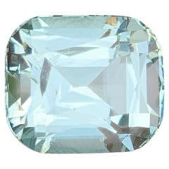 5.00 Carat Natural Loose Light Color Aquamarine Cushion Cut Pakistan Gemstone