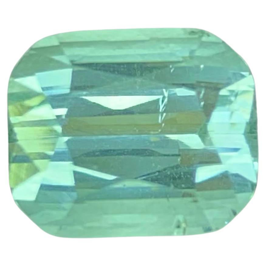 5.00 Carat Natural Loose Light Green Tourmaline Cushion Cut Afghan Gemstone (pierre précieuse afghane)