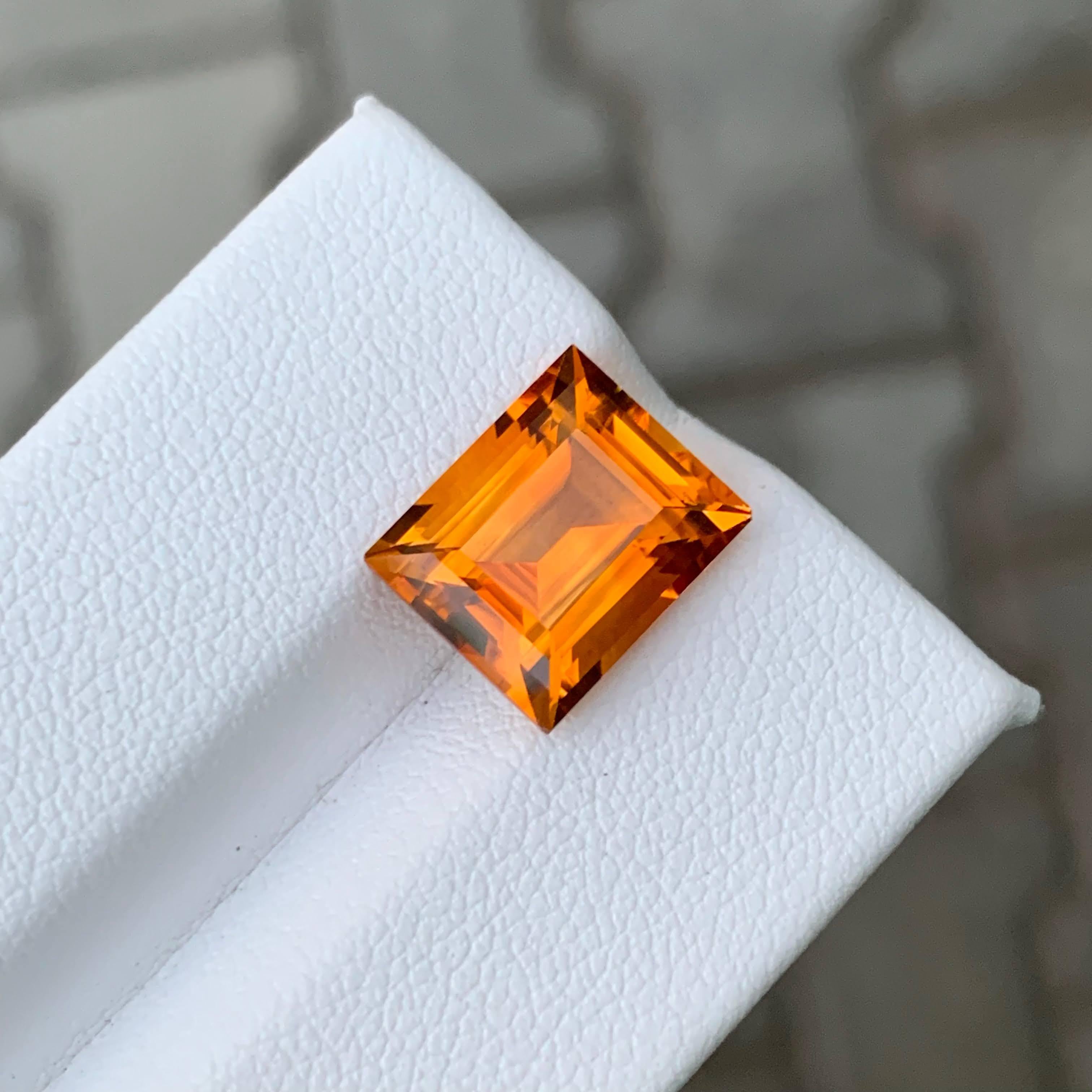 5,00 Karat Natürlicher loser Madeira Orange Citrin Stein Baguetteschliff Brasilianischer Edelstein (Moderne) im Angebot