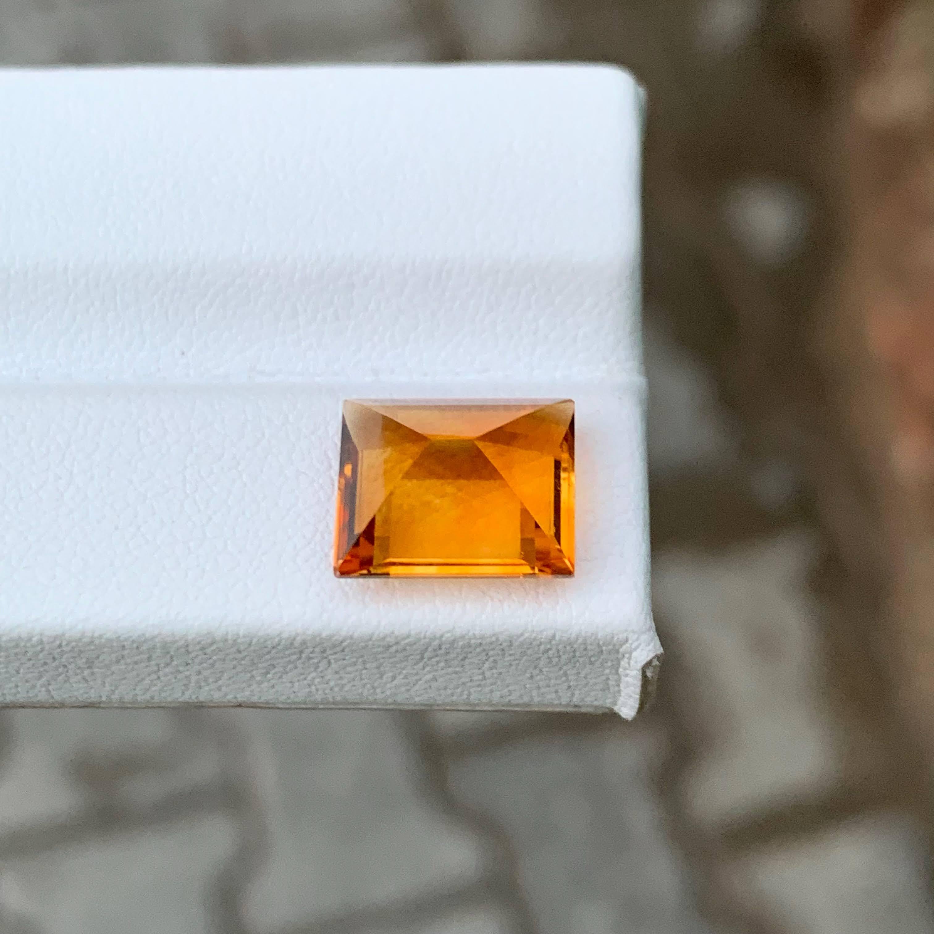 5,00 Karat Natürlicher loser Madeira Orange Citrin Stein Baguetteschliff Brasilianischer Edelstein im Zustand „Neu“ im Angebot in Bangkok, TH