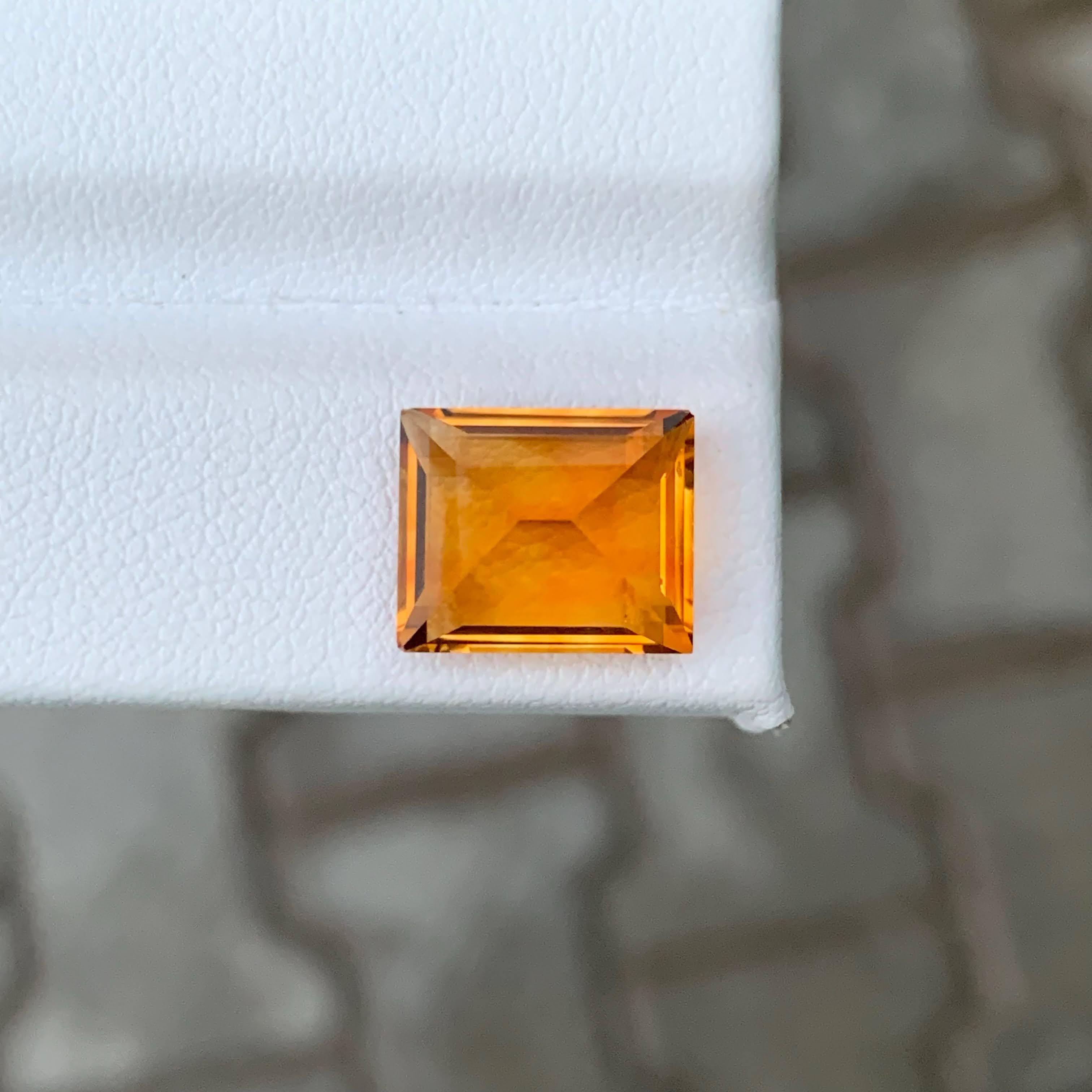 5,00 Karat Natürlicher loser Madeira Orange Citrin Stein Baguetteschliff Brasilianischer Edelstein für Damen oder Herren im Angebot