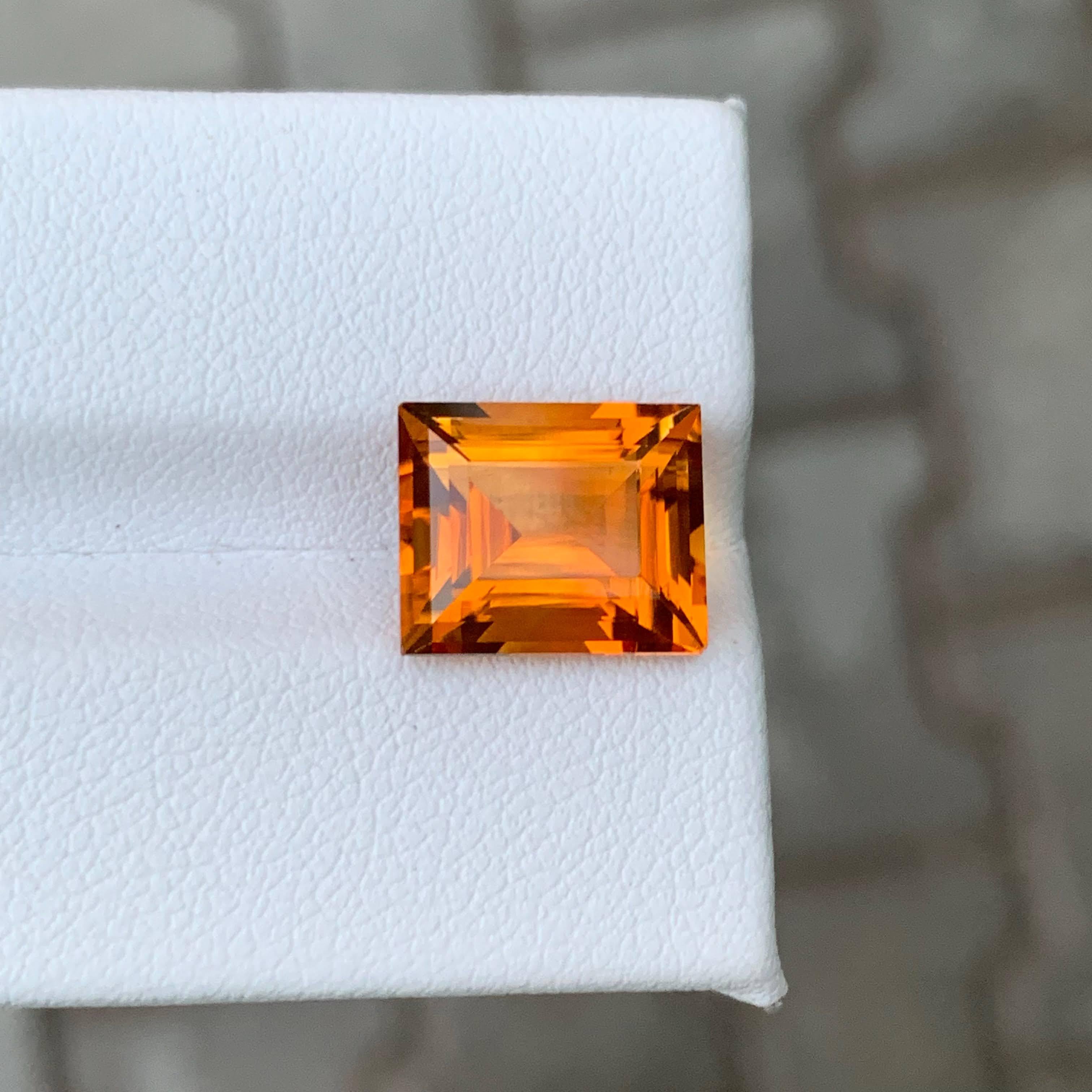 5,00 Karat Natürlicher loser Madeira Orange Citrin Stein Baguetteschliff Brasilianischer Edelstein im Angebot 3