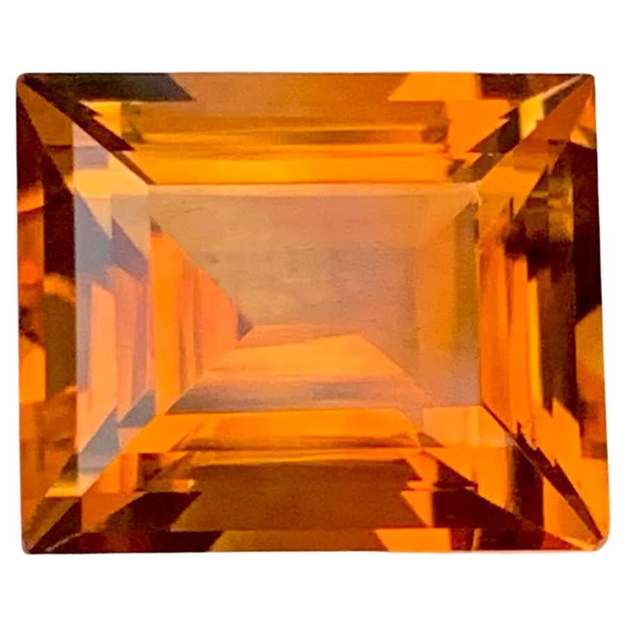 5,00 Carati Nature Sciolto Arancione Madeira Pietra Citrino Taglio Baguette Gemma Brasiliana