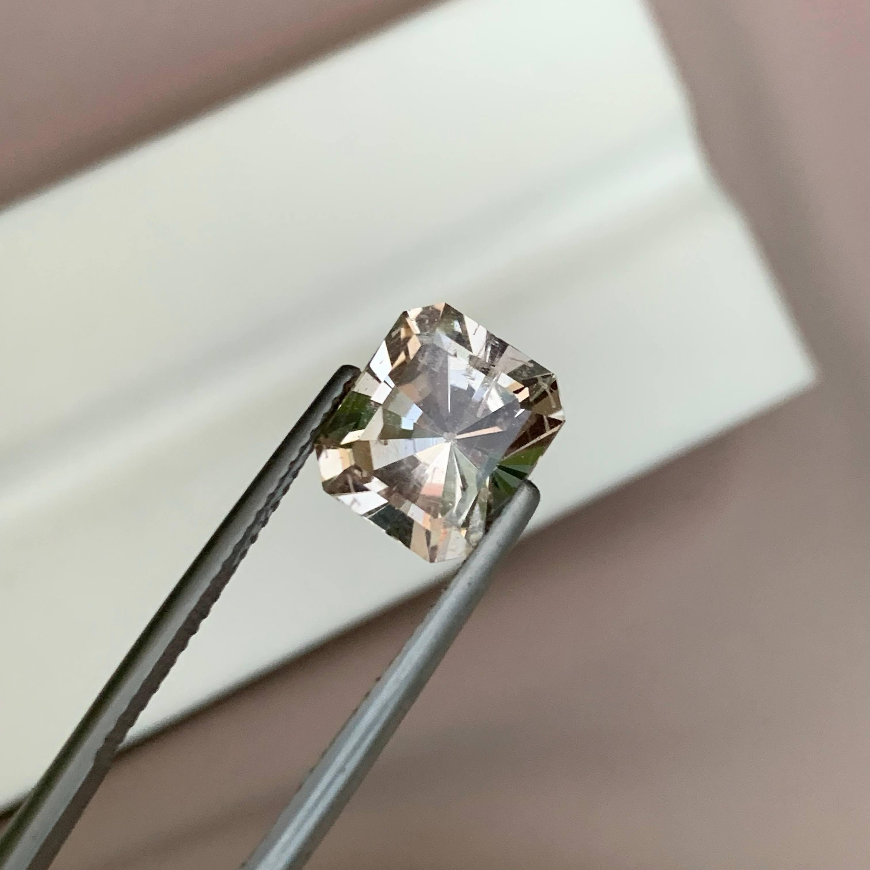 5,00 Karat Natürlicher loser Pfirsichtopas Stein Smaragdschliff Pakistanischer Edelstein für Damen oder Herren im Angebot