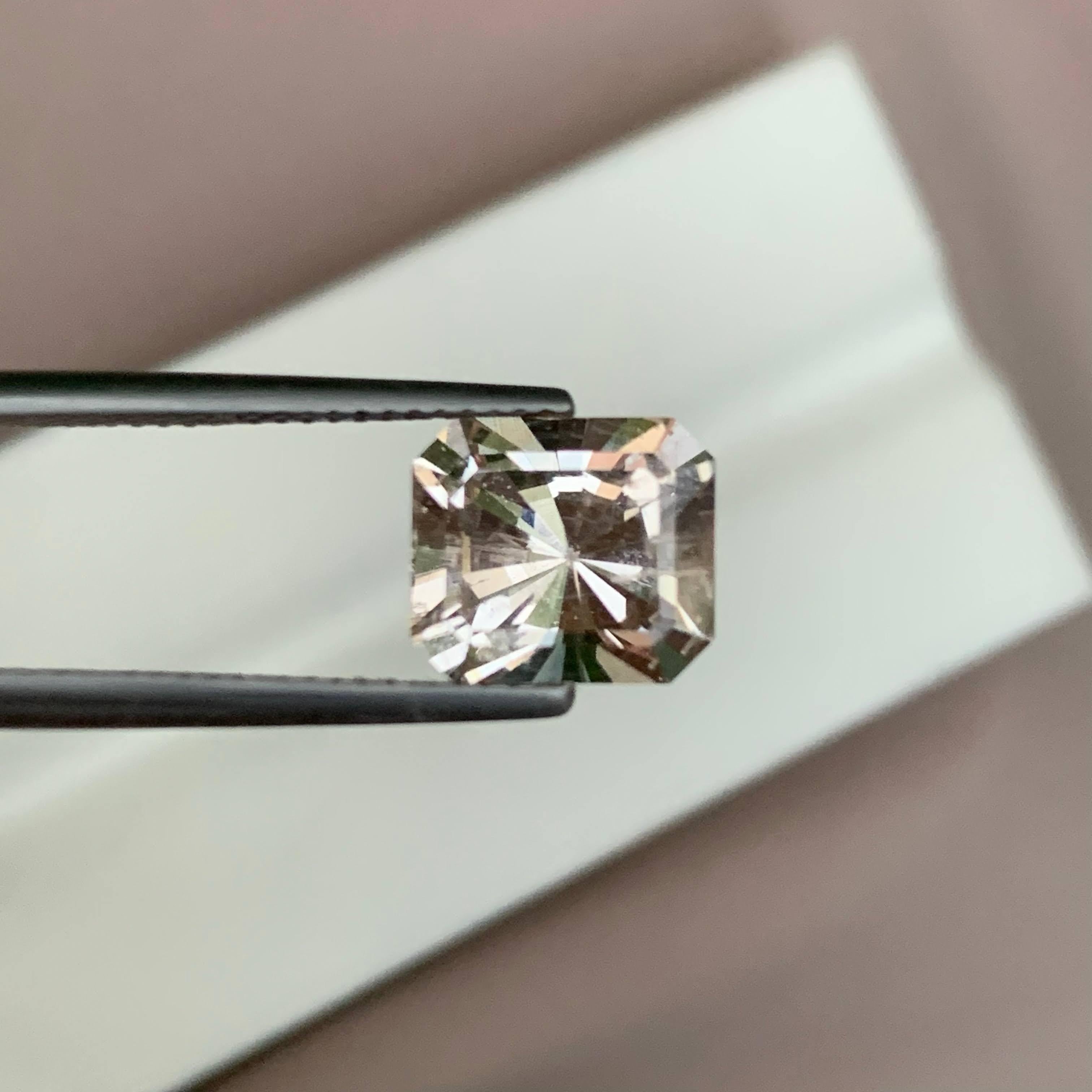 5,00 Karat Natürlicher loser Pfirsichtopas Stein Smaragdschliff Pakistanischer Edelstein im Angebot 2