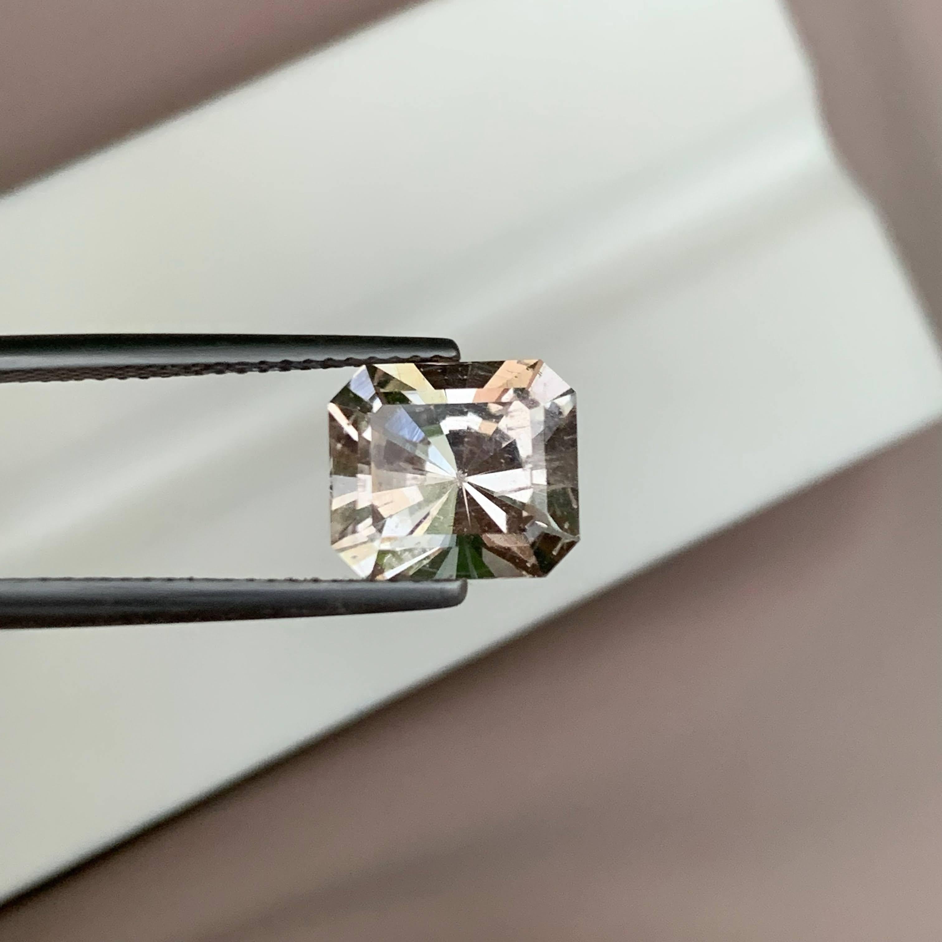 5,00 Karat Natürlicher loser Pfirsichtopas Stein Smaragdschliff Pakistanischer Edelstein im Angebot 4