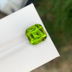 5.00 Carat Natural Loose Peridot Cushion Cut Gemstone
