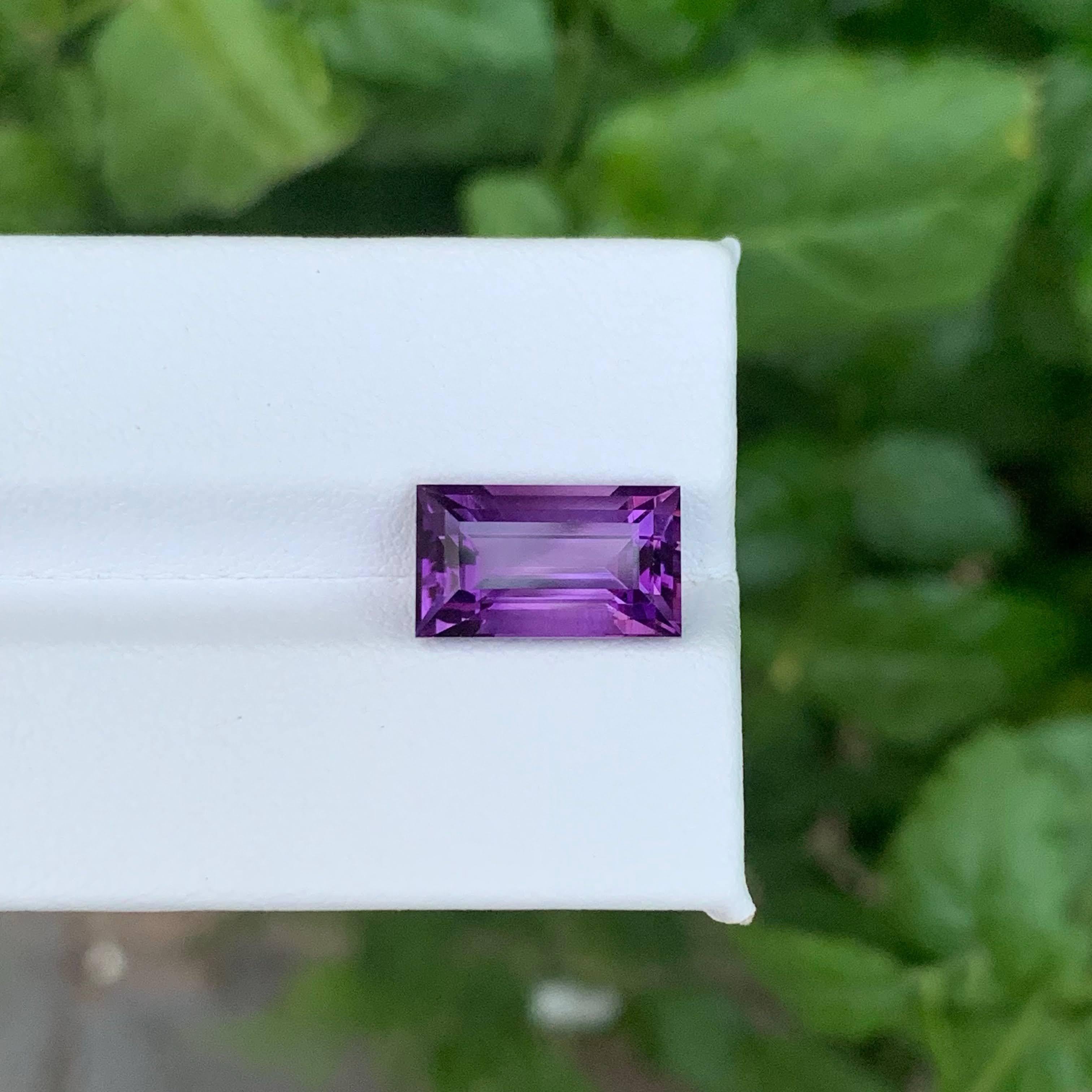 5,00 Carati di Ametista Viola Naturale Sciolta Taglio Baguette Gemma Brasiliana In condizioni Nuovo in vendita a Bangkok, TH