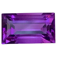 5,00 quilates de amatista morada natural suelta talla baguette gema brasileña