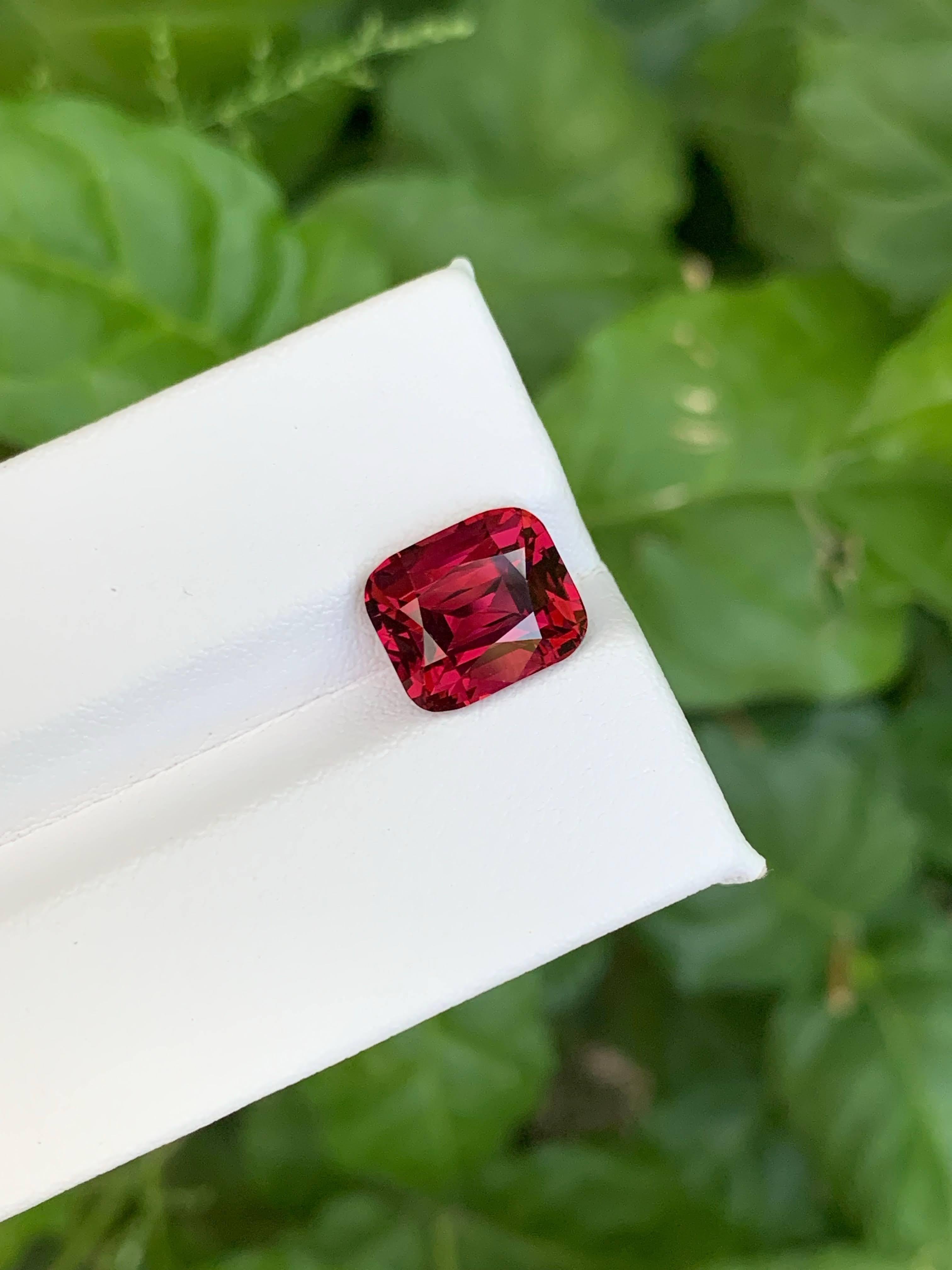 5,00 Karat Natürlicher loser roter Umbalit Granat Stein Kissenschliff Afrikanischer Edelstein im Angebot 2