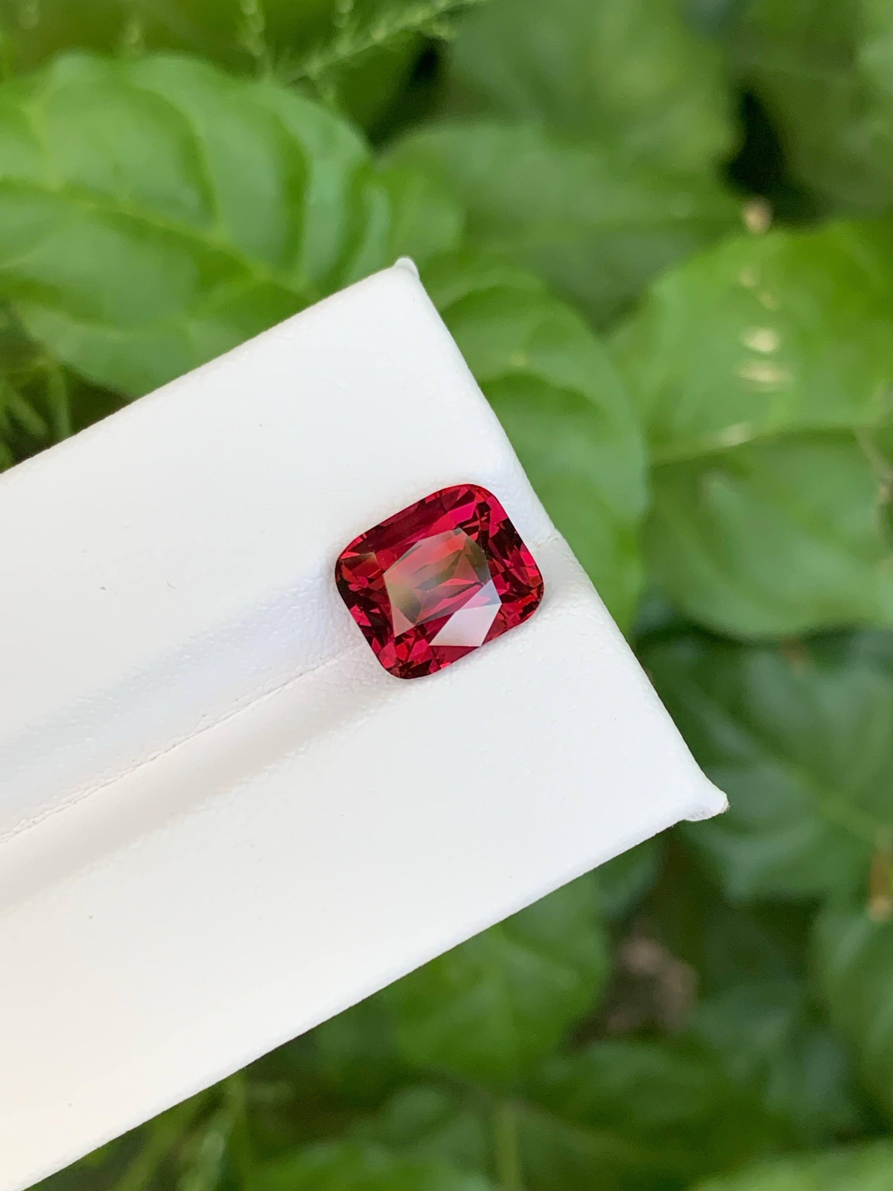 5,00 Karat Natürlicher loser roter Umbalit Granat Stein Kissenschliff Afrikanischer Edelstein im Angebot 4
