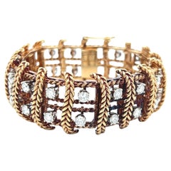 5,00 Carati Diamante rotondo brillante G VS Bracciale A Link in oro giallo 18 carati