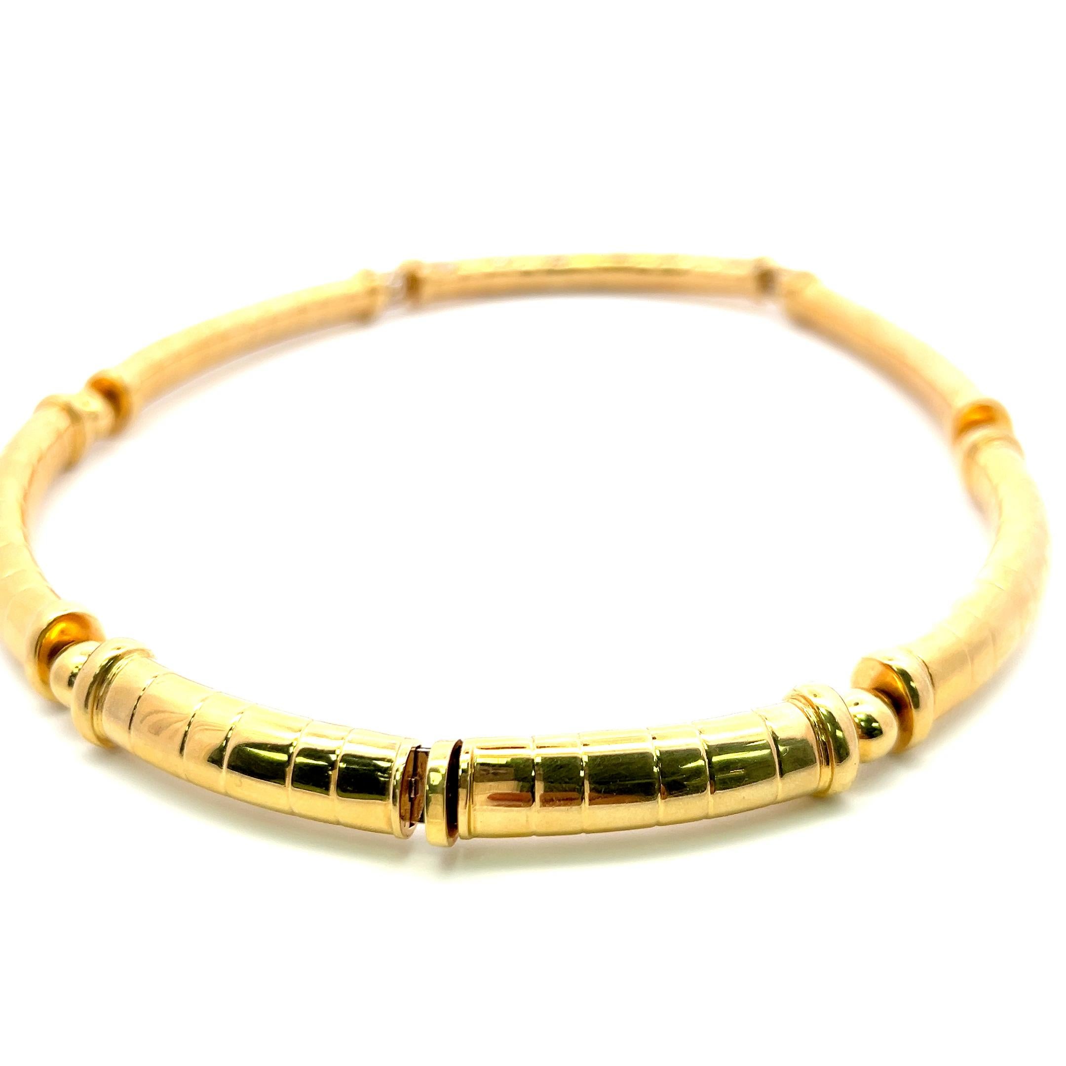 5.00 Carat Round Brilliant G VS1 Diamond 18 Karat Yellow Gold Choker Necklace For Sale 1