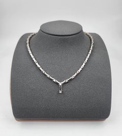 5,00 Karat Weißes Diamant-Halsband aus 14k Weißgold