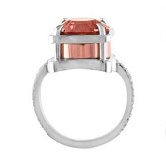 5.00 Carat Ametrine and Diamond Gold Abstract Ring