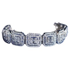 5.00 Carats Mixed Shape Diamonds 18K Gold Illusion Bracelet 5.00 Carats Mixed Shape Diamonds 18K Gold Illusion Bracelet