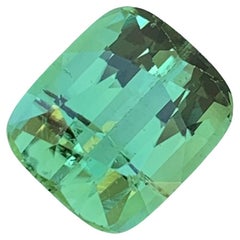 5.00 Carats Natural Loose Slightly Included Mint Tourmaline Gem For Jewellery 