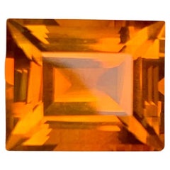 5.00 carats Orange Citrine Stone Baguette Cut Natural Brazilian Gemstone