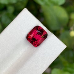 5.00 carats Pinkish Red Garnet Cushion Cut Natural African Gemstone