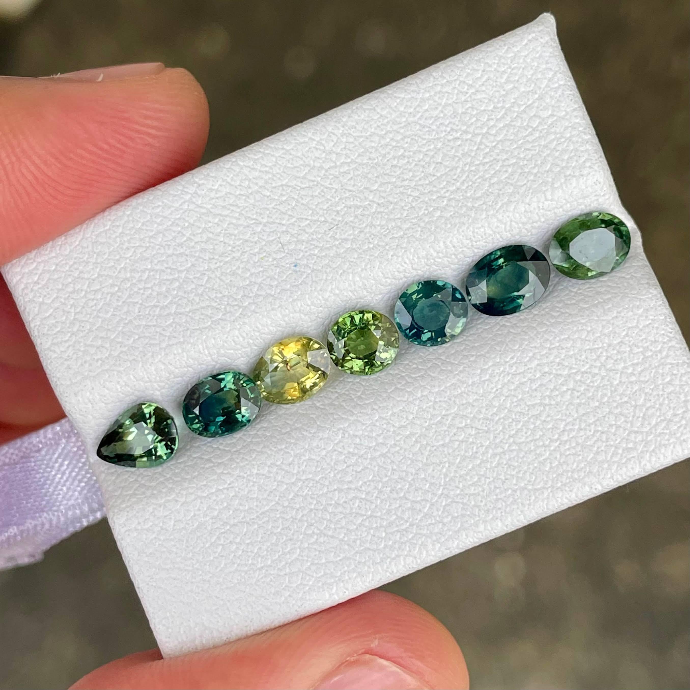 Weight 5.0 carats 
No of pieces 7 
Treatment Heated 
Origin Madagascar 
Clarity VVS 



This stunning lot consists of 7 multi-colored sapphire gemstones with a total carat weight of 5.00 carats. These gemstones originate from the gem-rich lands of
