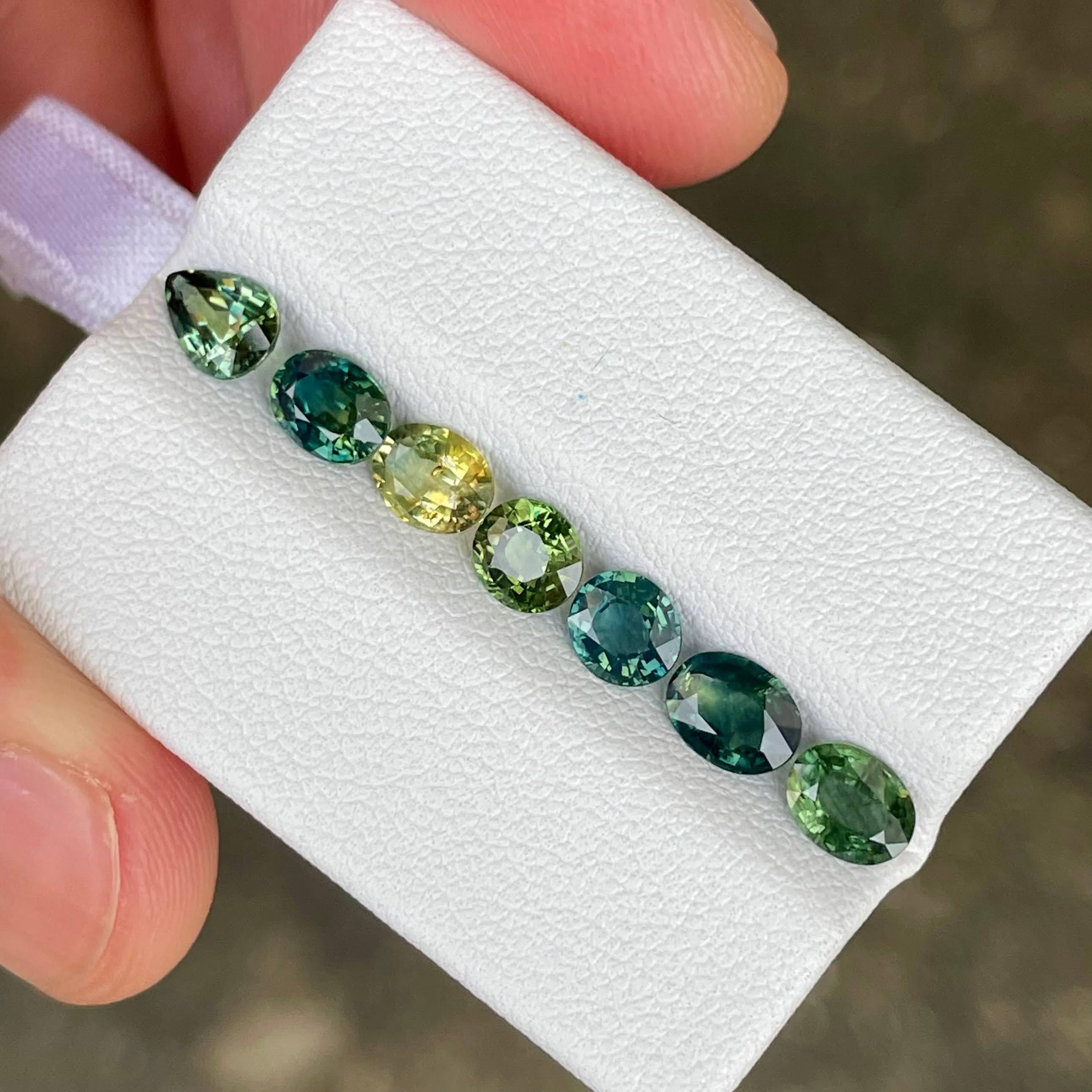 Modern 5.00 Carats Sapphire Stones 7 Pieces Gemstones Lot from Madagascar For Sale