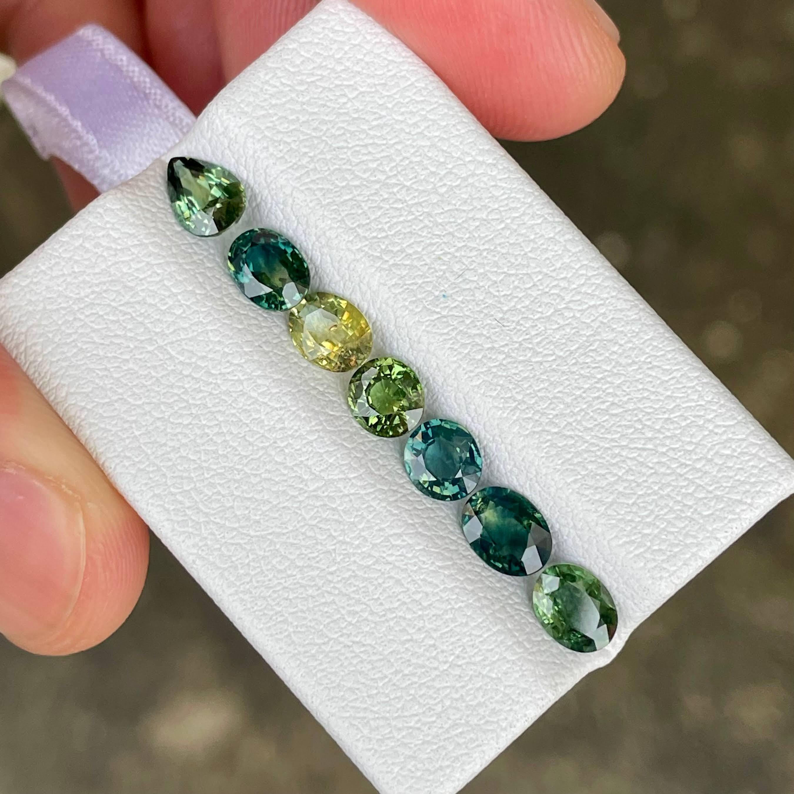 Mixed Cut 5.00 Carats Sapphire Stones 7 Pieces Gemstones Lot from Madagascar For Sale