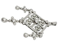 5,00 Quilates Total Diamante Motivo Flor Colgante Araña con Milgrain 14K