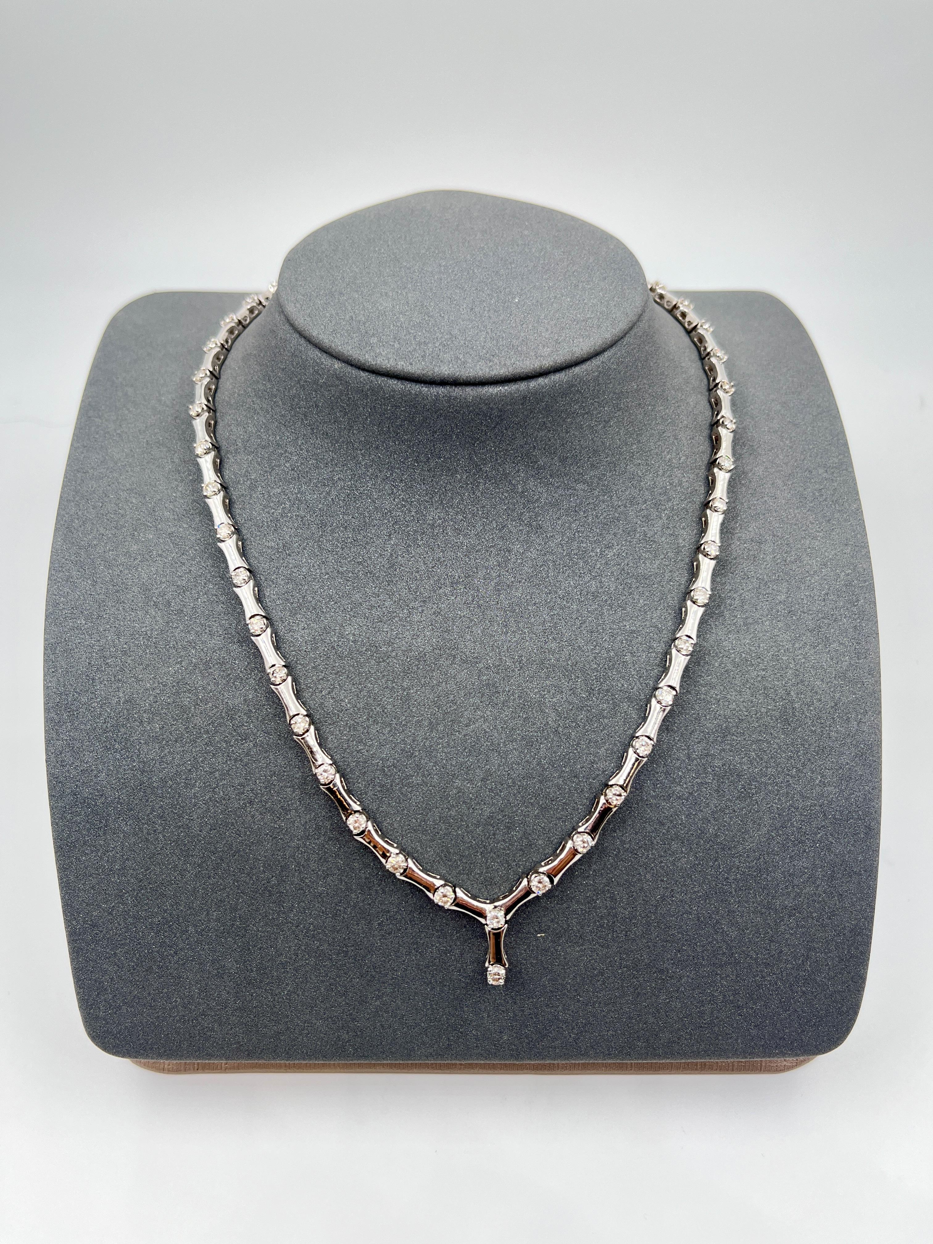 Modern 5.00 ct Diamond Necklace For Sale