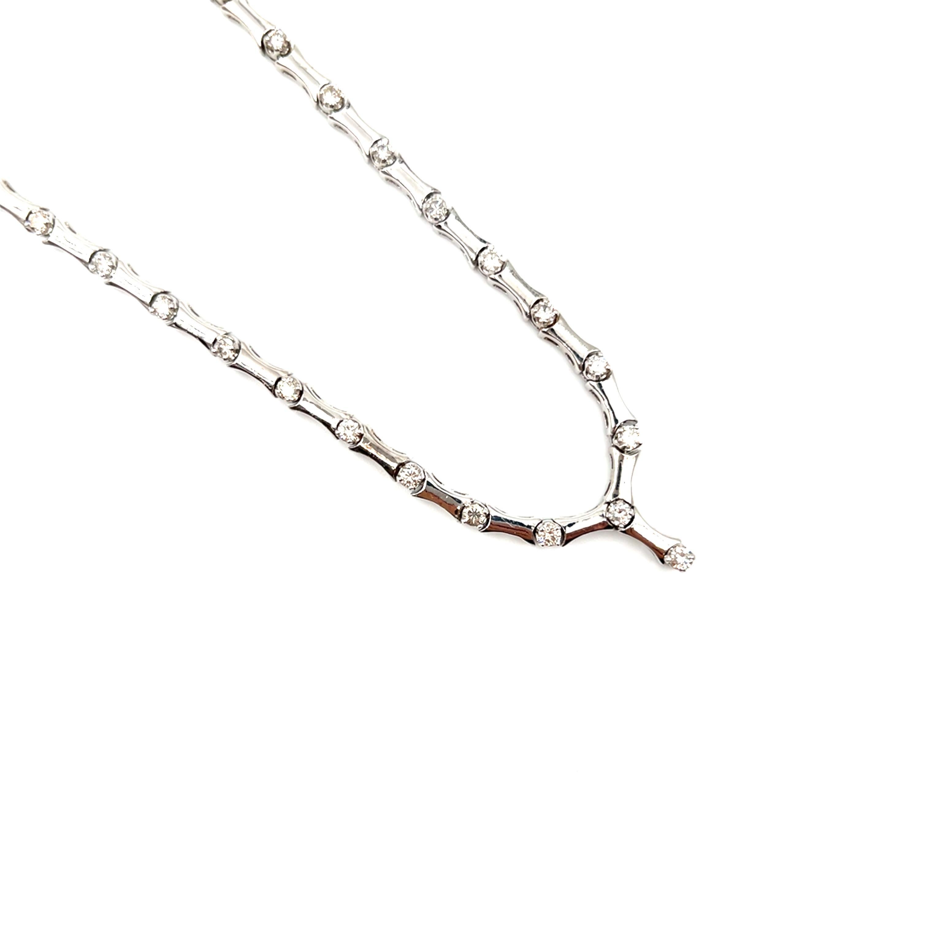 Round Cut 5.00 ct Diamond Necklace For Sale