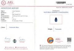 5.00 Ct Natural Zoisite Unheated Tanzanite Violentish Blue Eye Clean Gemstone