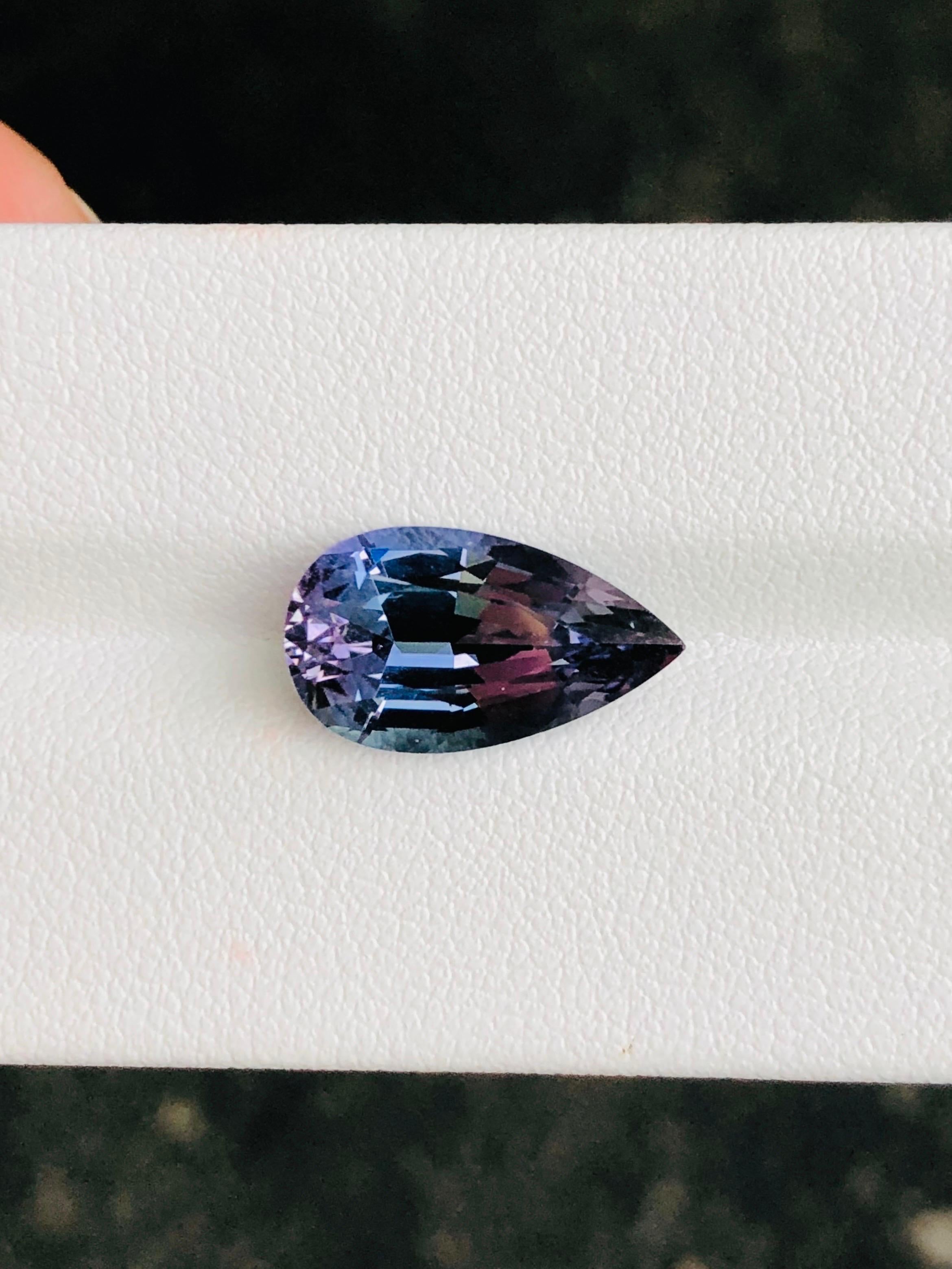Women's or Men's 5.00 Ct Natural Zoisite Unheated Tanzanite Violentish Blue Eye Clean Gemstone For Sale