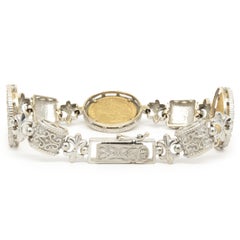 $5.00 Liberty Coin 14 Karat White Gold Bracelet