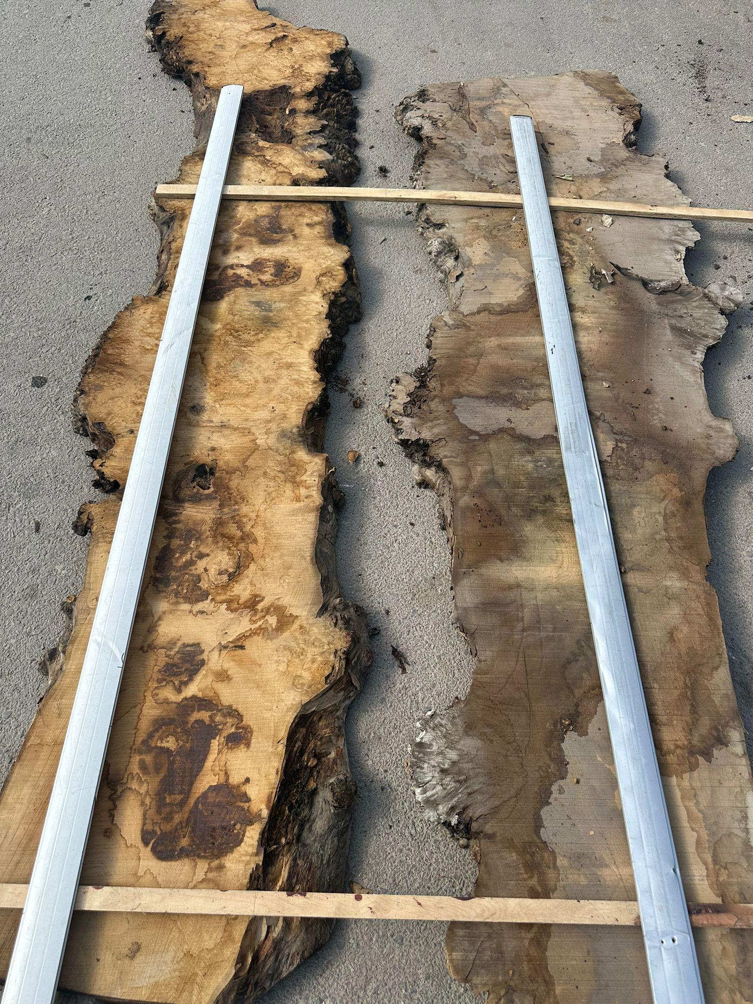 500-Year-Old Live Edge Walnut & Clear Epoxy Custom Made Epoxy Resin Wooden Table For Sale 1