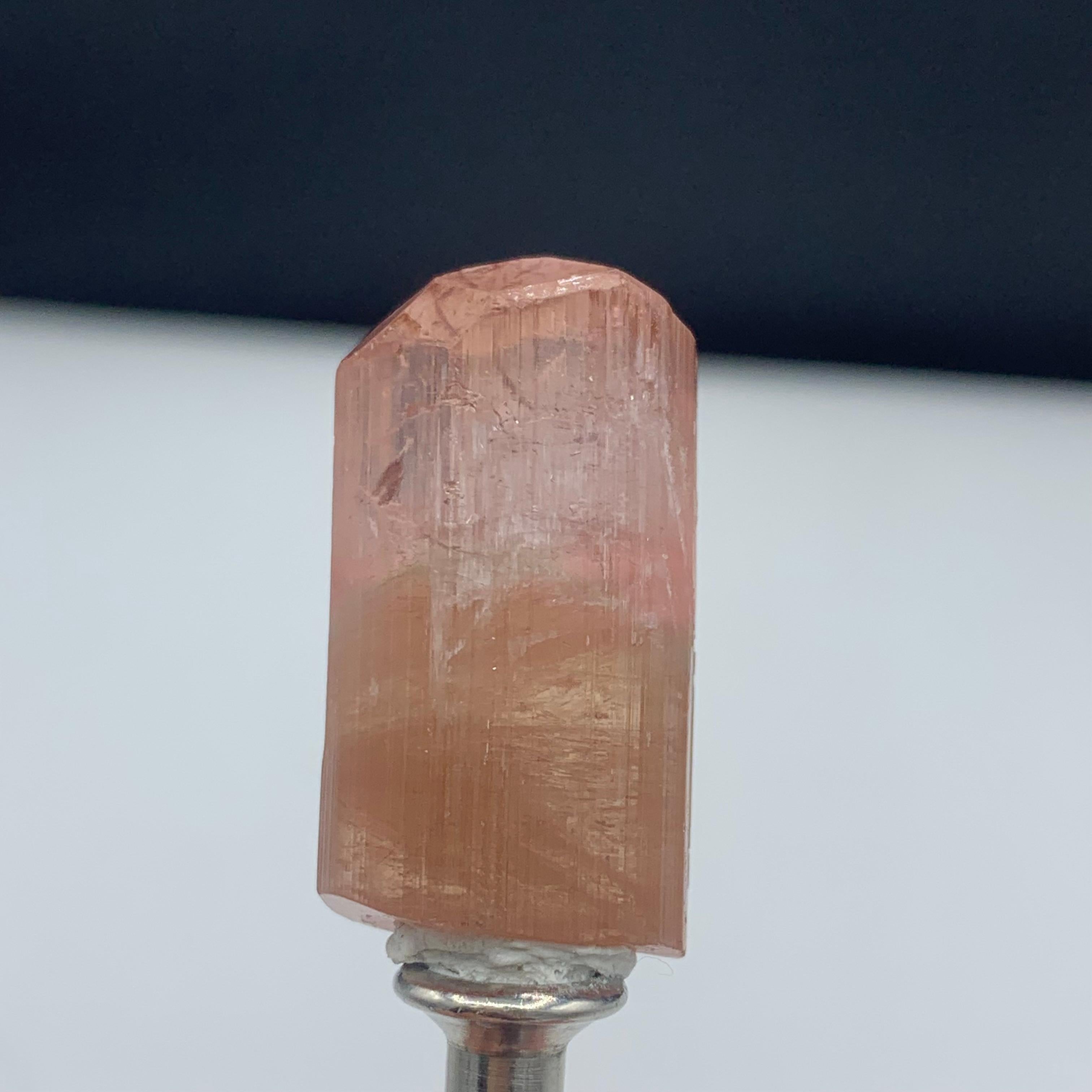 50.00 Carat Amazing Peach Color Terminated Tourmaline Crystal From Afghanistan For Sale 2