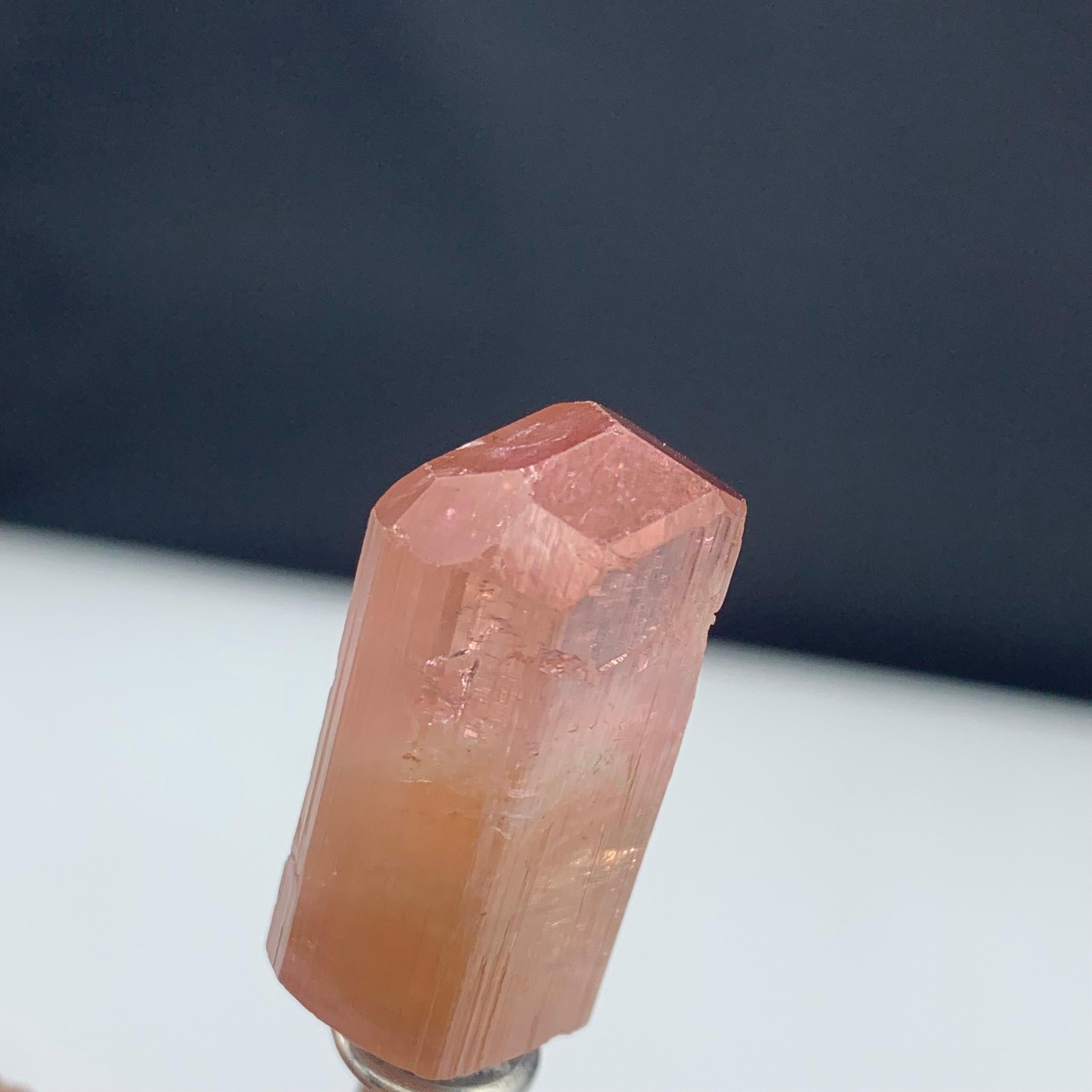 18th Century and Earlier 50.00 Carat Amazing Peach Color Terminated Tourmaline Crystal From Afghanistan For Sale