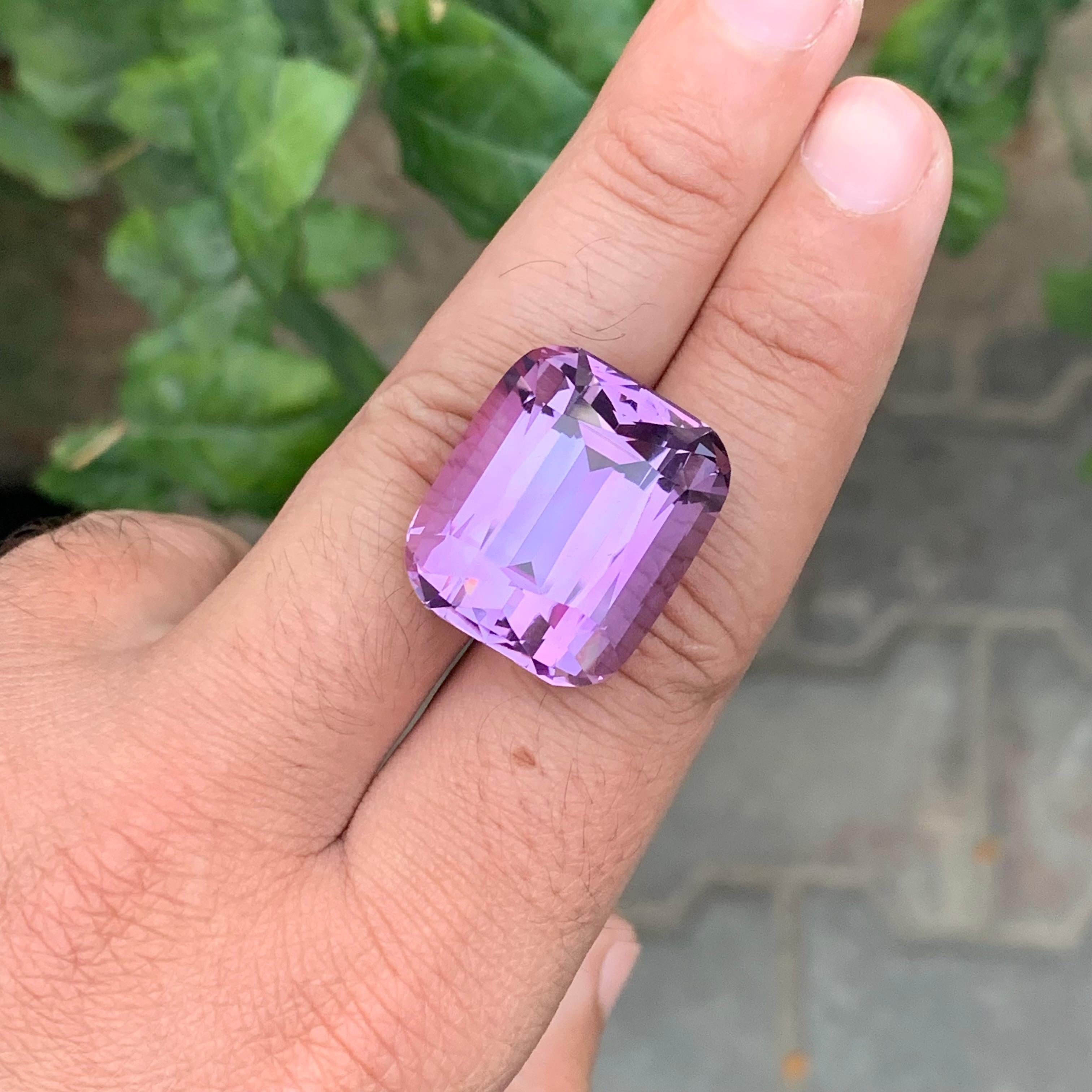 50,00 Carati Nature sciolti di ametista viola lavanda a forma di cuscino in vendita 7