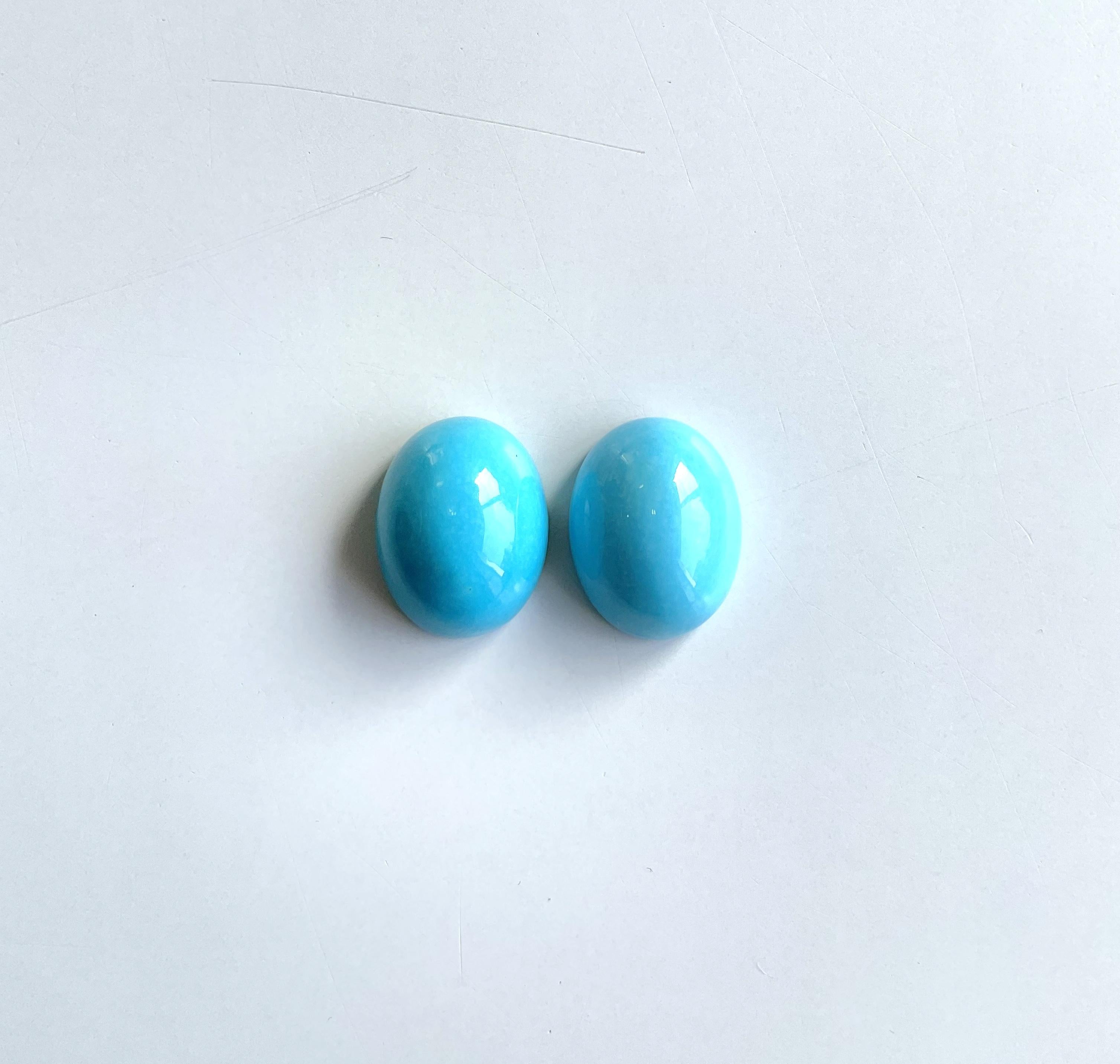 50.00 Carats Turquoise Arizona Cabochons 2 Pieces Pair For Jewelry Natural Gemstone

Gemstone - Turquoise
Size : 22x17 MM
Weight : 50.00 Carats
Quantity - 2 Piece
Shape -  Cabochons         

Prismatic gems (:                     