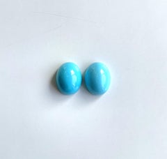 50,00 Karat Türkis Arizona Cabochons 2 Pieces Paar für Schmuck natürlichen Edelstein