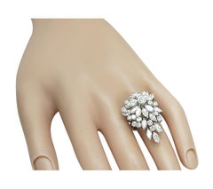 5.00ct Diamond 18k White Gold Cocktail Ring