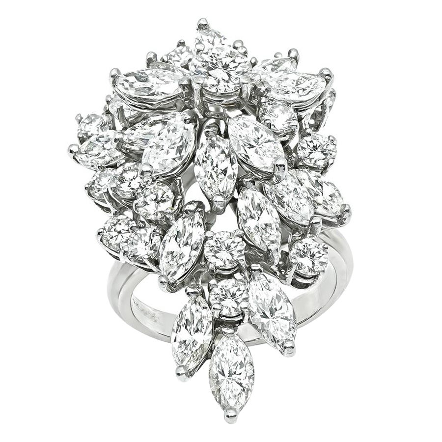 5.00ct Diamond 18k White Gold Cocktail Ring