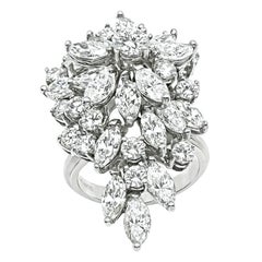 5.00ct Diamond 18k White Gold Cocktail Ring