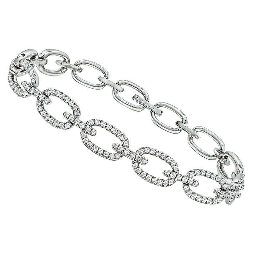 5.00ct Diamond Gold Bracelet For Sale