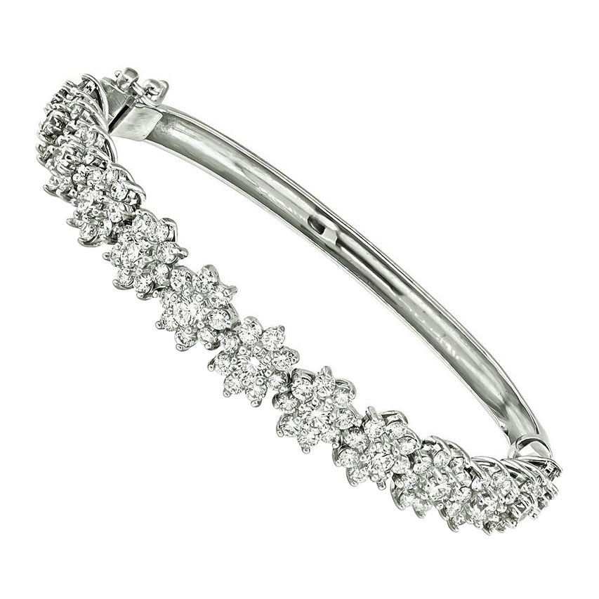 Bracelet en platine avec 5.00ct de diamant en vente