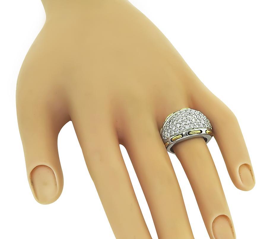 5.00ct Diamant Zweifarbiger Gold Ring und Ohrringe Set (Rundschliff) im Angebot