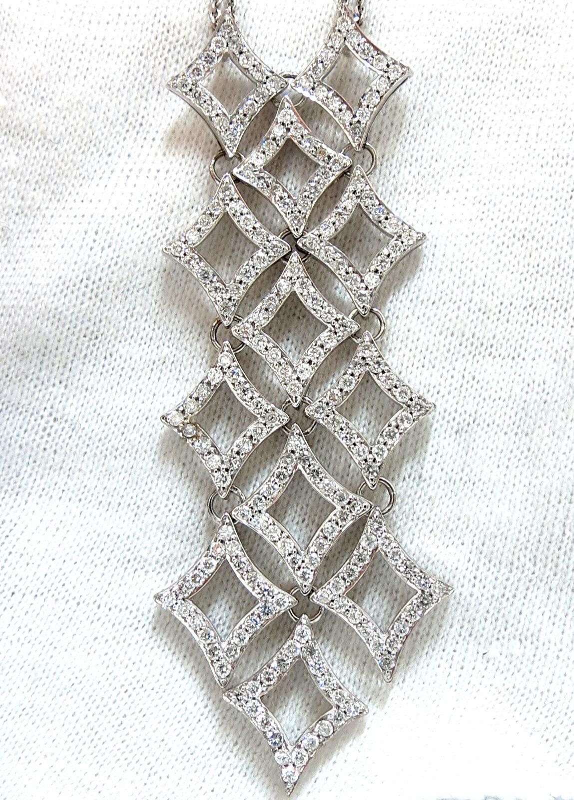 Orecchini e collana con diamanti da 5,00 ct. e suite abbinata 18kt g/vs a forma di diamante in vendita 6