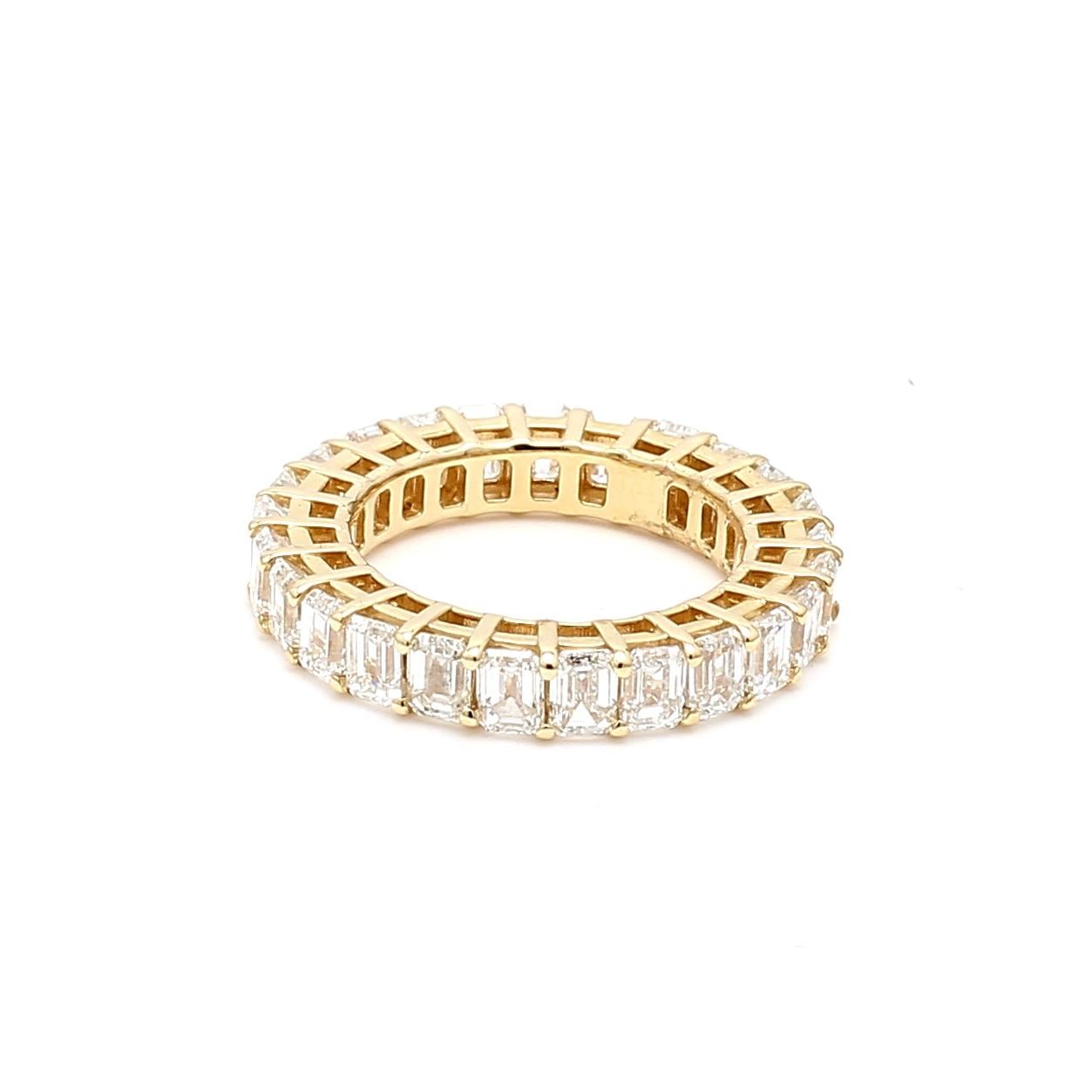 5,00 ct Diamante talla esmeralda G/VS1 Anillo de oro amarillo de 18 quilates talla 7 en venta 5