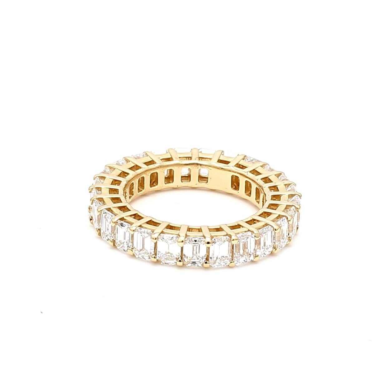 5,00 ct Diamante talla esmeralda G/VS1 Anillo de oro amarillo de 18 quilates talla 7 en venta 1
