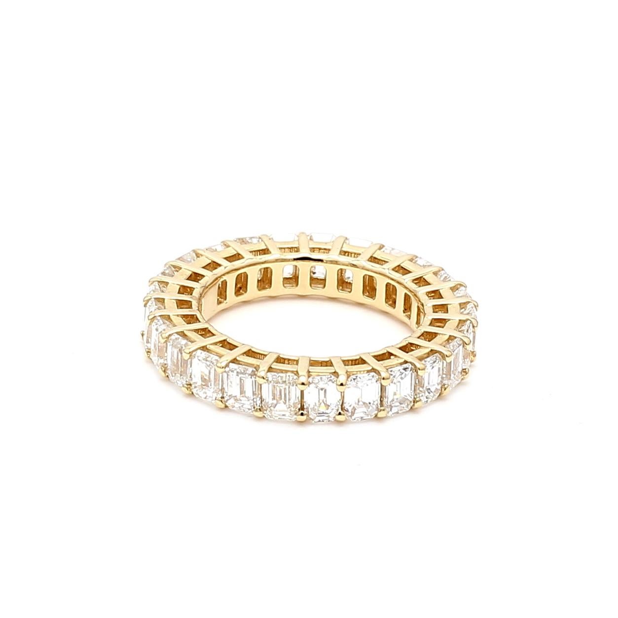5,00 ct Diamante talla esmeralda G/VS1 Anillo de oro amarillo de 18 quilates talla 7 en venta 3